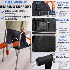Adjustable Knee Sling for Walker Cushioned Support Non Weight Bearing Recovery