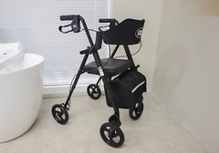 Walkers for Seniors, Rollator Walker with SeatSupports 330lb, 8″ Big Wheels-used