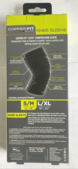 Copper Fit Elite Knee Sleeve Compression Brace Black S/M Left or Right NiB