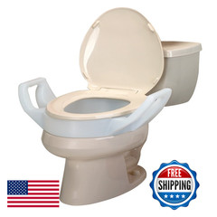 Sp Ableware 725753311 Elevated Toilet Seat Arms For Elongated Toilet 3-1/2