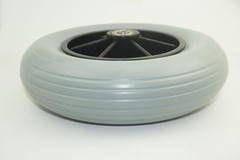 8″ x 2″ (200×50) Caster Solid Rubber Front Rear 1 Count (Pack of 1), Grey