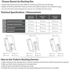 Large Size Stocking Donner, Helps Apply Compression Socks Sized 2XL or 3XL