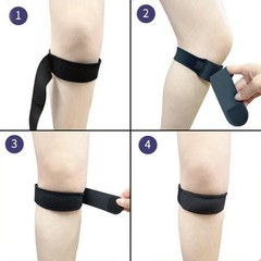 1Piece Adjustable Knee Supports Bands Patella Tendon Strap for Men and Women