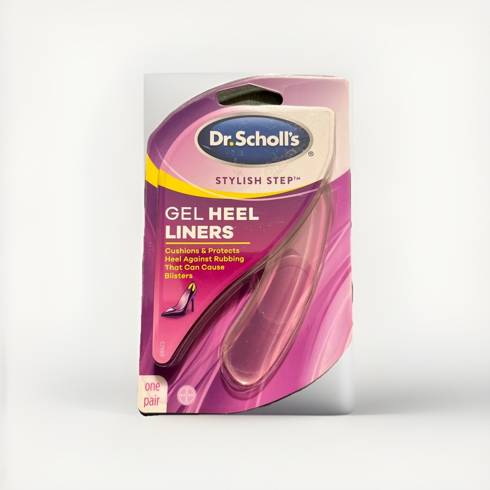 ☆ Dr Scholls Gel Heel Liners Helps Prevent Shoe Rubbing & Slipping One Pair New