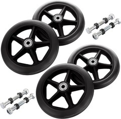 4 PCS 6in. Walker Wheels Replacement Solid Wheelchair Front Rollator Casters New