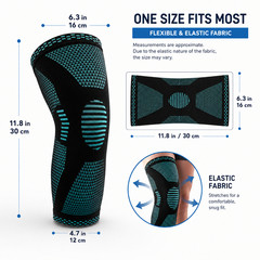 PowerLix Knee Brace Compression Sleeve for Running Gym Sports Medium