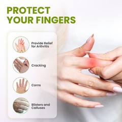 20 PCS Silicone Gel Finger Sleeve Protectors with Aloe Vera – Relief for Cracks,