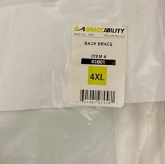 BraceAbility Back Brace #03B01 for Lower Back Pain, Lumbar Support. White New