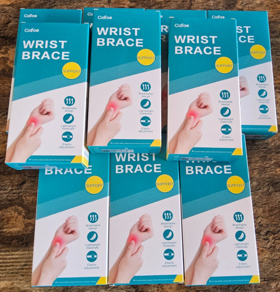 LOT of 10 Cofoe Medium Left Handed Wrist Brace