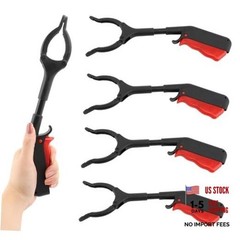 Short Grabber Reacher Tool, 4pcs 30cm/12inch Small Grabber Reacher Black Red