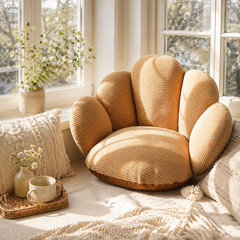 Paw Shaped Plush Seat Cushion 20x20in Fuzzy Chair Pad Patio Bedroom Floor Decor