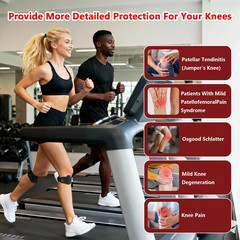 2 Pack Patellar Tendon Support Straps, Adjustable Non-slip Patellar Band, Dis…