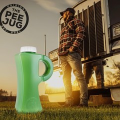 The Original Pee Jug – 2011mL (68oz) Leak & Spill-Proof Portable Green