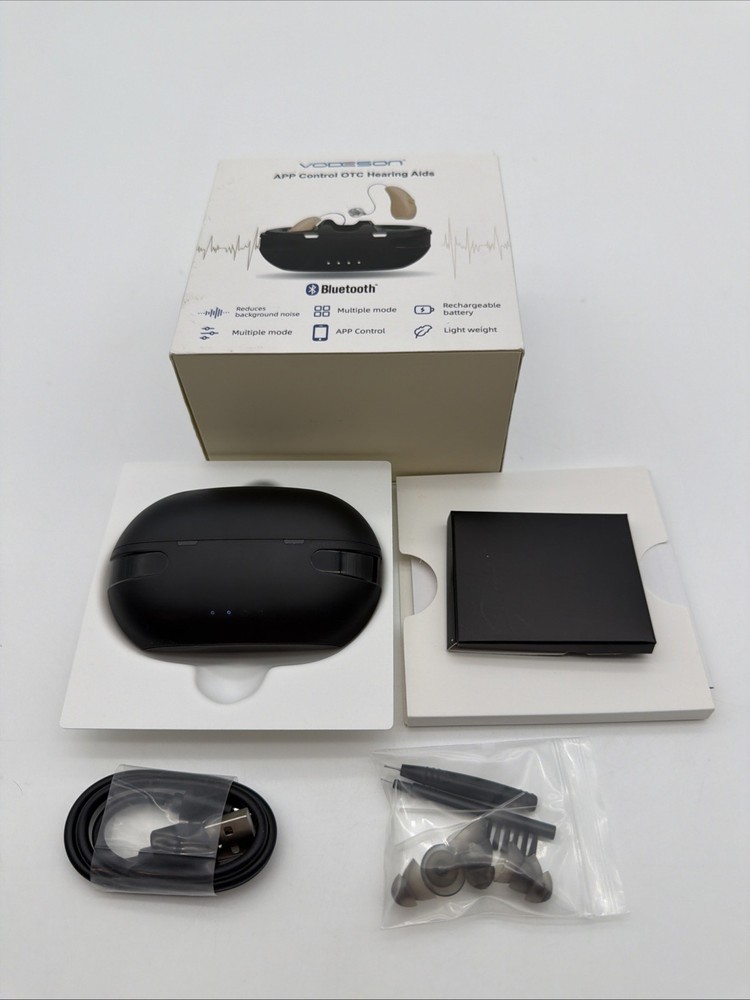 VODESON Advanced Bluetooth Hearing Aids for Seniors – Rechargeable and Noise