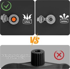 Inflatable Seat Cushion Pad for Airplane Stadium Car Hiking & Office Black NEW
