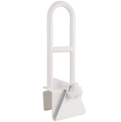 Vaunn Adjustable Bathtub Safety Rail Shower Grab Bar Handle, Stainless White