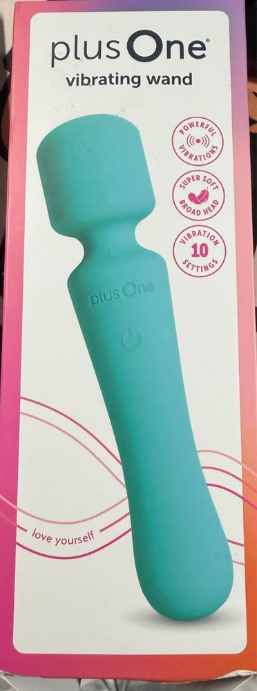plusOne Vibrating Soft Touch Wand, 10 Vibration Settings, Waterproof-NO CHARGER