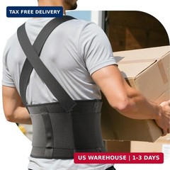 Work Back Brace for Men & Women, Adjustable Lower Back Support Belt for Sciatica