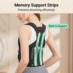 Posture Corrector for Men Women, 4 Support Rods Full Back Brace, Adjustable…
