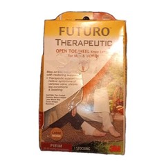 Futuro Medical Compression Open Toe Knee Length Stocking, Large, Firm