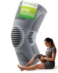 Vita Sleeves Knees 7 Zone Support Sleeve Knee Brace Small/Medium Breathable