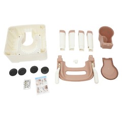 Modern Coffee Color Shower Chair, Bath Safety Seat, Portable Toilet Chair New
