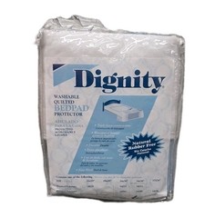 Dignity Washable Quilted BedPad Protector 34″ x 36″ Cotton Birdseye #34080 NEW