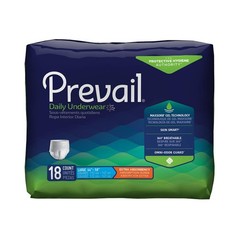 Prevail Unisex Adult Diapers, Maximum Absorbency, Large, 18 Ct (4 Pack)