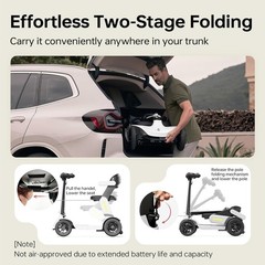 4 Wheel Folding Mobility Scooter Electric Power Wheelchairs Long Range -OPEN BOX