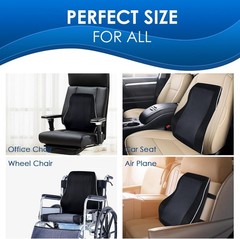 Cooling Gel Lumbar Support Pillow for Office & Car – Ergonomic Memory Foam Cu…