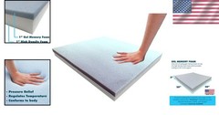 High Density Gel Memory Foam Seat Replacement – Firm Comfort Cushion (20“x20“)