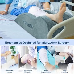 Adjustable Leg Elevation Pillows for After Surgery, Ergonomic Curve Keeps Kne…
