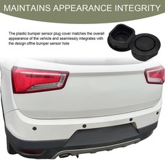 Car Rear Bumper Plug 10PCS Black Radar Hole Fit Front and Rear Sensor