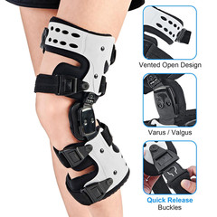 OA Unloader Knee Brace for Osteoarthritis & Joint Pain Relief – Left White