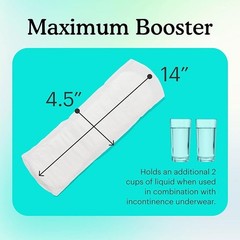 Because 180 Pack Maximum White Unisex Incontinence Pads