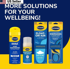 Dr. Scholls Air-Pillo Double Insoles Unisex (2 Pack) 1 Pair (Pack of 2), Black