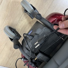 Pronto M51 Sure Step Red Power Wheelchair Joystick Adjustable Footrests