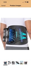 FIT GENO Adjustable Back Brace Size L Black BBNFGZ20240320