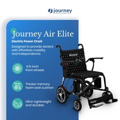 Journey Air Elite Electric Power Chair, Lightweight Foldable Powered Wheelchair