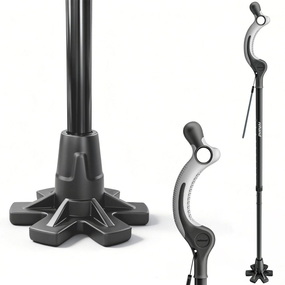 REHAND Upright Posture Walking Cane,Self Standing Cane for Walking,Folding