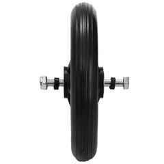 Covzoe 4 Pack Wheel Replacement, 6 Inch Anti-Slip Solid 6 inches, Black