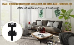BQLZR 14x6cm Plastic Sectional Sofa Invisible 14x6cm/5.51×2.36inch(LxW)