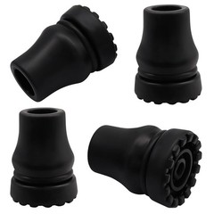 4 Pack 5/8 Inch Rubber Cane Tips, Black Heavy Duty Walking Cane Tips for Seni…