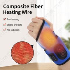 USB Electric Heated Wrist Massage Hand Joint Pain Relief Health Care Brace Blue