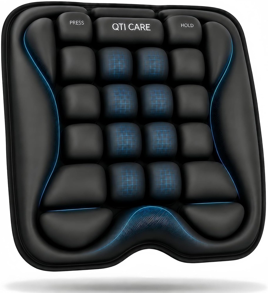 Airplane Seat Cushion, Air-Cell Travel Cushion Long Flights, Inflatable Portable