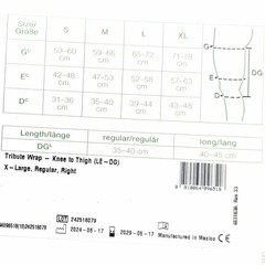 L & R Tribute Wrap Knee to Thigh RIGHT Side XL Size Extra Large | Regular