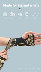 Copper Wrist Hand Brace Support Splint Carpal Tunnel Sprain Arthritis Sports