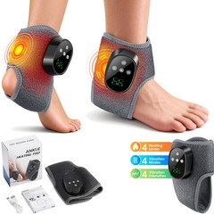 Electric Foot Ankle Massager Pain Relief 4 Modes Heated & 4 Vibration 1800mAh