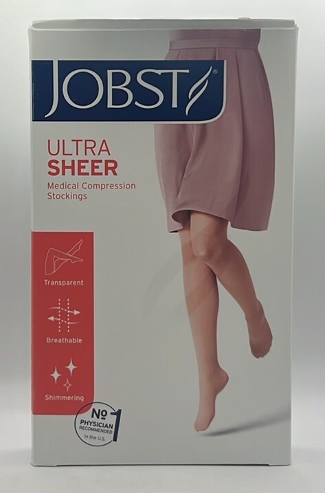 Jobst Ultra Sheer Soft Fit Compression Stockings ~ CLASSIC BLACK ~ LARGE ~ NEW