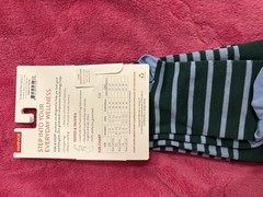 VIM & VIGR Knee High Compression Socks 15-20 mmHg Green/Blue Striped